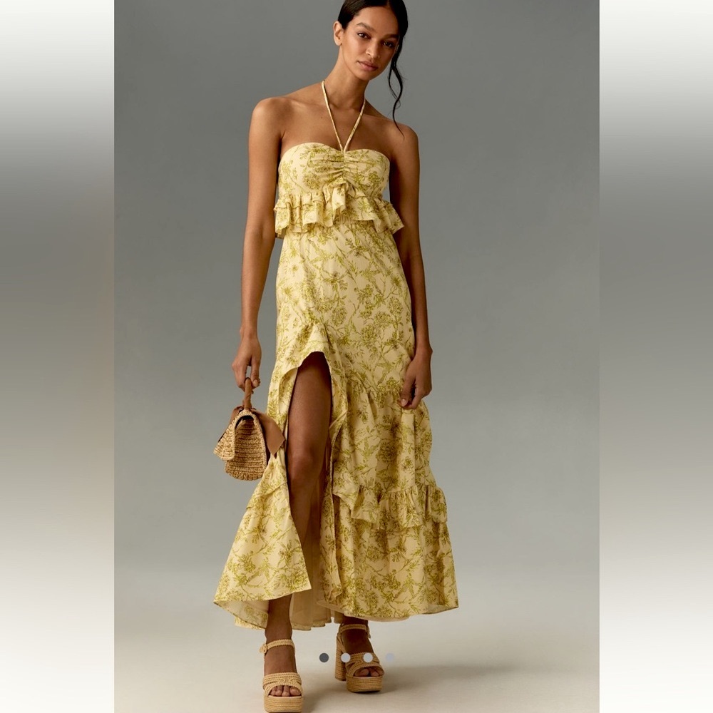 Hutch Rocco Halter Ruffled Maxi Dress from Anthropologie